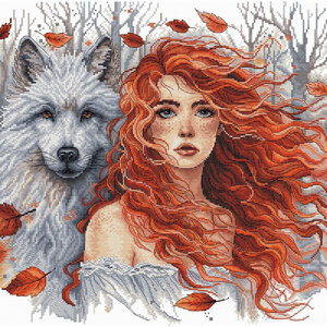AVA Stitch Ava Stitch Borduurpakket The Ginger Girl and the Wolf AVA Stitch Ava Stitch Borduurpakket The Ginger Girl and the Wolf