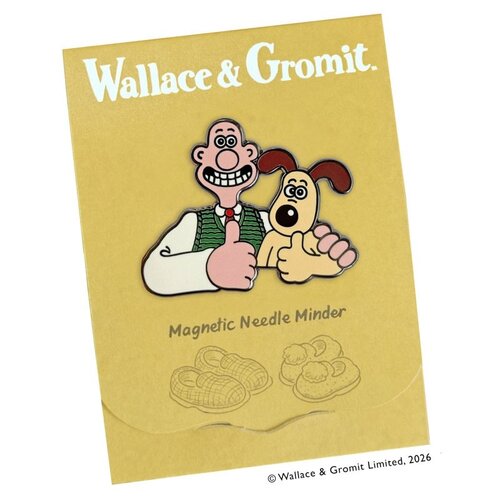 Bothy Threads Needle Minder Wallace & Gromit Let's Get Cracking! Bothy Threads Needle Minder Wallace & Gromit Let's Get Cracking!
