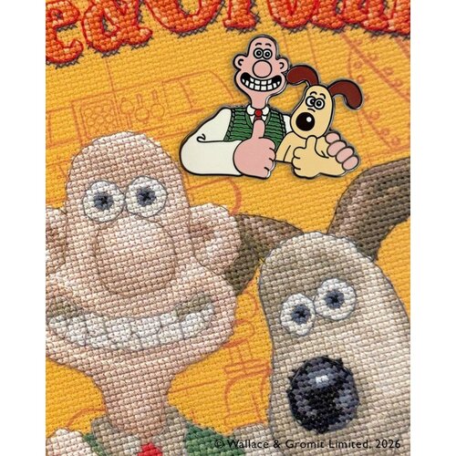 Bothy Threads Needle Minder Wallace & Gromit Let's Get Cracking! Bothy Threads Needle Minder Wallace & Gromit Let's Get Cracking!
