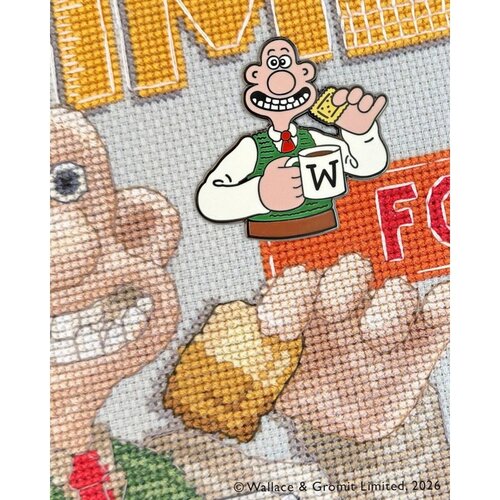 Bothy Threads Needle Minder Wallace & Gromit Lovely Tea!