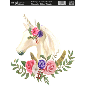 Cadence Cadence Textiel Transfer Aquarel Eenhoorn Cadence Cadence Textiel Transfer Aquarel Eenhoorn