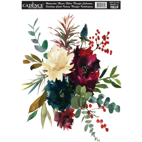 Cadence Cadence Textiel Transfer Aquarel Bloemen 0003 Cadence Cadence Textiel Transfer Aquarel Bloemen 0003