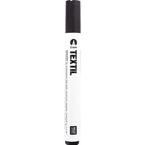 Rico Design Textielstift Zwart 3 mm