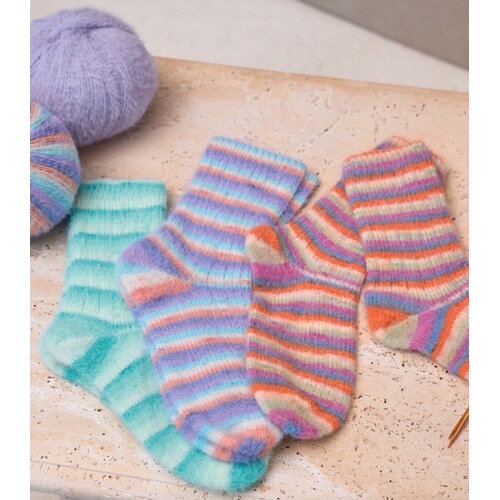 Lana Grossa Lana Grossa Cosy Socks Soft Stripes Lana Grossa Lana Grossa Cosy Socks Soft Stripes