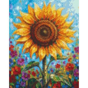 PixelHobby Pixelhobby Patroon 5890 Kleurrijke Zonnebloem
