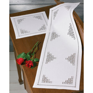Permin Hardanger Borduurpakket Loper 63-3815 Permin Hardanger Borduurpakket Loper 63-3815