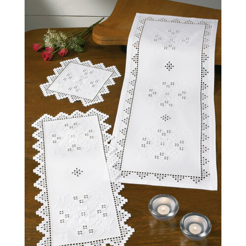 Permin Hardanger Borduurpakket Loper 63-1701 Permin Hardanger Borduurpakket Loper 63-1701