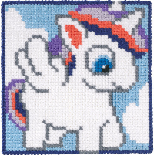 Permin Permin Borduurpakket Unicorn 9351 Permin Permin Borduurpakket Unicorn 9351