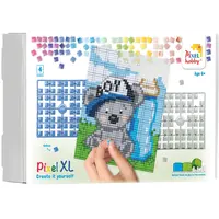 Pixelhobby XL geschenkset 4 platen Geboorte Jongen