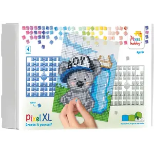 PixelHobby Pixelhobby XL geschenkset 4 platen Geboorte Jongen