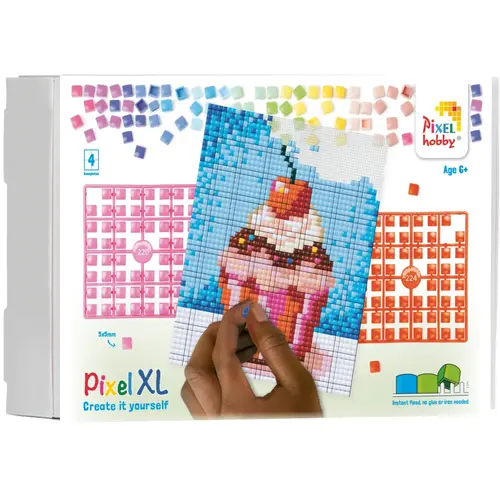 PixelHobby Pixelhobby XL Geschenkset 4 platen Cupcake 28009