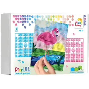 PixelHobby Pixelhobby XL Geschenkset 4 platen Flamingo 28011