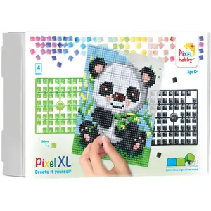 PixelHobby Pixelhobby XL Geschenkset 4 platen Panda 28012