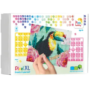 PixelHobby Pixelhobby XL Geschenkset 4 platen Toekan 28014
