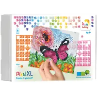 Pixelhobby XL Geschenkset 4 platen Roze Vlinder