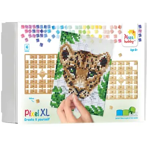 PixelHobby Pixelhobby XL Geschenkset 4 platen Luipaard 28030