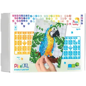 PixelHobby Pixelhobby XL 4 basisplaten Papegaai Geschenkset
