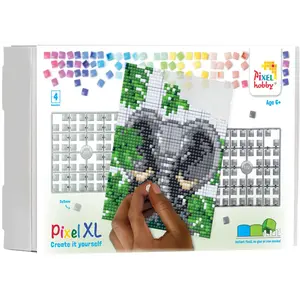 PixelHobby Pixelhobby XL Geschenkset 4 platen Olifant 28032