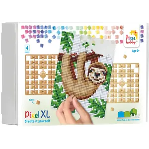 PixelHobby Pixelhobby XL patroon 4 platen Luiaard geschenkset