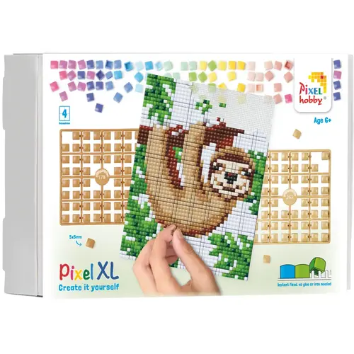 PixelHobby Pixelhobby XL patroon 4 platen Luiaard geschenkset