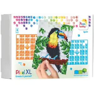 PixelHobby Pixelhobby XL Geschenkset 4 platen Toekan 28034