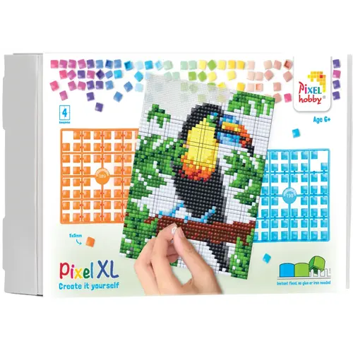 PixelHobby Pixelhobby XL Geschenkset 4 platen Toekan 28034