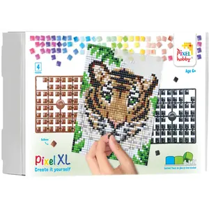 PixelHobby Pixelhobby XL Geschenkset 4 platen Tijger 28035