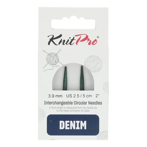 Knitpro Knitpro Denim mini 5 cm verwisselbare breinaalden