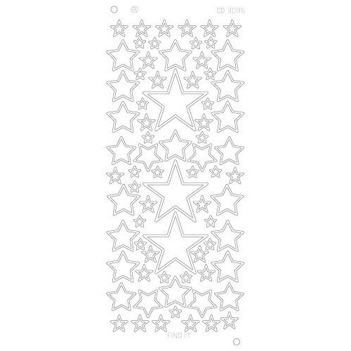 Card Deco Stickervel Stars Platinum Card Deco Stickervel Stars Platinum