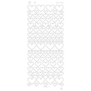 Card Deco Stickervel Hearts Various Platinum Card Deco Stickervel Hearts Various Platinum