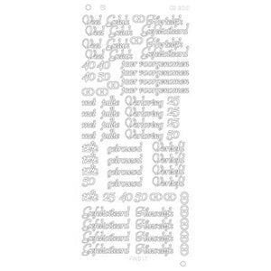 Card Deco Stickervel Huwelijk platinum Card Deco Stickervel Huwelijk platinum