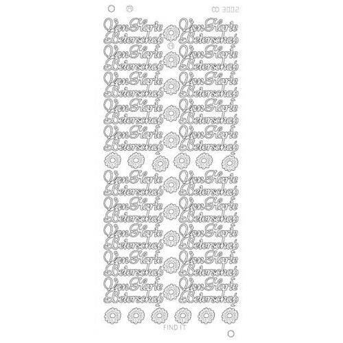 Card Deco Stickervel Van Harte Beterschap Platinum Card Deco Stickervel Van Harte Beterschap Platinum