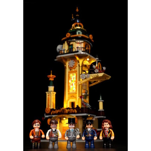 Lumibricks Lumibricks Steampunk Watch Tower 3D Modelbouw Lumibricks Lumibricks Steampunk Watch Tower 3D Modelbouw