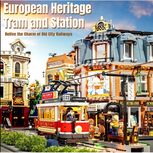 Lumibricks Lumibricks Heritage Tram and Station 3D Bouwpakket Lumibricks Lumibricks Heritage Tram and Station 3D Bouwpakket