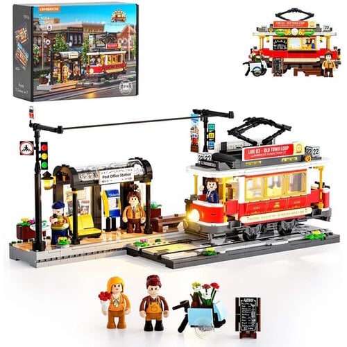 Lumibricks Lumibricks Heritage Tram and Station 3D Bouwpakket Lumibricks Lumibricks Heritage Tram and Station 3D Bouwpakket