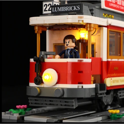 Lumibricks Lumibricks Heritage Tram and Station 3D Bouwpakket Lumibricks Lumibricks Heritage Tram and Station 3D Bouwpakket