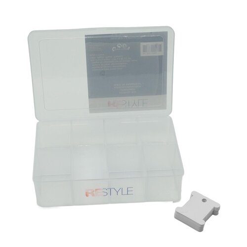 Restyle Opbergbox voor garens met 25 papieren wikkelkaartjes Restyle Opbergbox voor garens met 25 papieren wikkelkaartjes