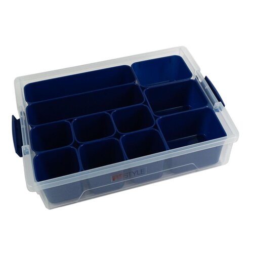 Restyle Kunststof Opbergbox met 11 uitneembare bakken 36.5 x 29 x 8 cm Restyle Kunststof Opbergbox met 11 uitneembare bakken 36.5 x 29 x 8 cm
