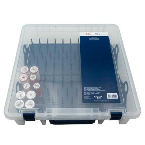 Restyle Kunststof Opbergbox met 2 losse inlays voor naaigaren Restyle Kunststof Opbergbox met 2 losse inlays voor naaigaren