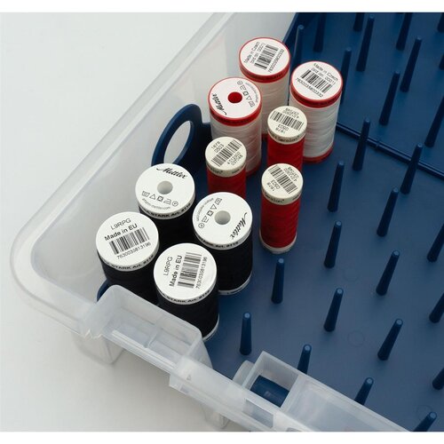 Restyle Kunststof Opbergbox met 2 losse inlays voor naaigaren Restyle Kunststof Opbergbox met 2 losse inlays voor naaigaren