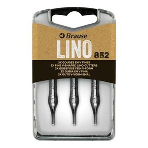 Lino gutsen 3 stuks met fijne V guts nr 852