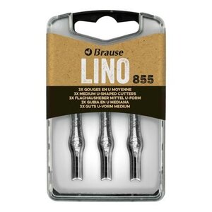 Lino gutsen 3 stuks met fijne U guts nr 855