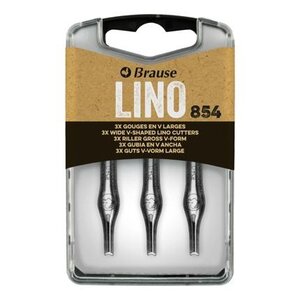 Lino gutsen 3 stuks met brede V-gutsen nr 854