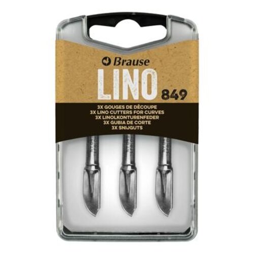 Lino gutsen 3 stuks met snijgutsen nr 849