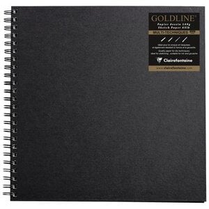 Clairefontaine Clairefontaine Goldline Tekenboek vierkant 30.5 x 30.5 cm 140 grams met ringband