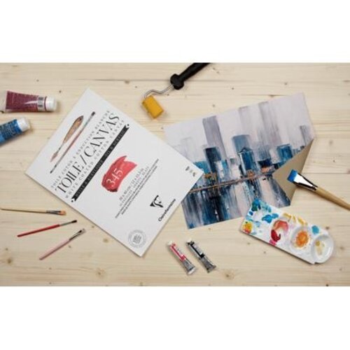 Clairefontaine Blok Canvas Papier voor Olieverf en Acrylverf 345 grams