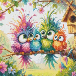 PixelHobby Pixelhobby Patroon 5892 Bird Family