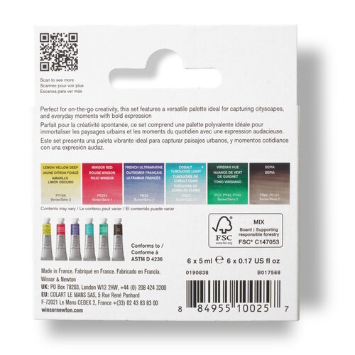 Winsor & Newton Winsor & Newton Professional Watercolour 6 x 5 ml Urban Sketching