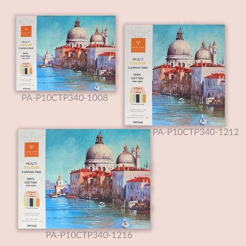 Pan Art Katoen Canvas verfblok multikleur 340 grams 10 vel Pan Art Katoen Canvas verfblok multikleur 340 grams 10 vel