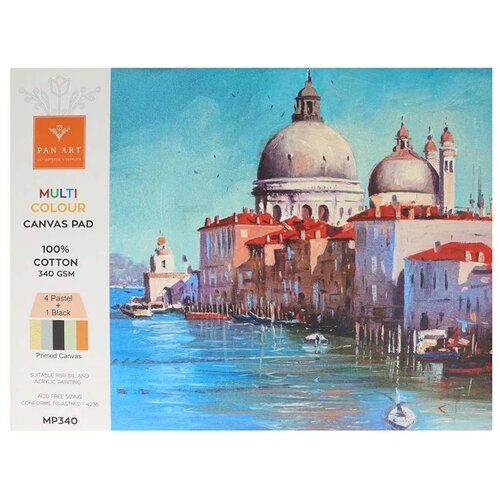 Pan Art Katoen Canvas verfblok multikleur 340 grams 10 vel Pan Art Katoen Canvas verfblok multikleur 340 grams 10 vel